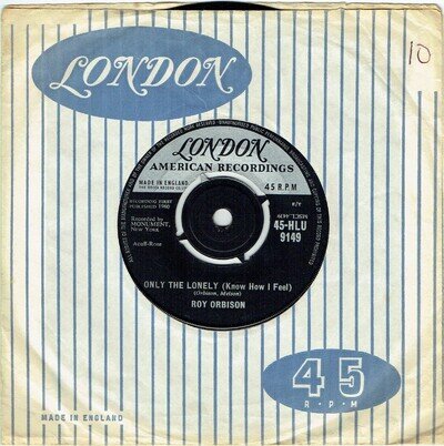 Roy Orbison - Only The Lonely/Here Comes That Song Again HLU9149 VG Hear It!