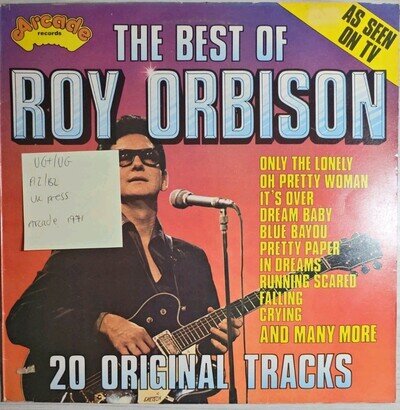 Roy Orbison The Best Of Vinyl Record VG+/VG LSP13158 1971