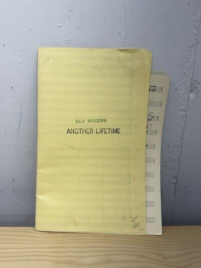 Rare Roy Rogers Original Music Script Capitol Records “Another Lifetime”