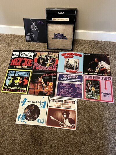 Jimi Hendrix Box Set 2005 10 7” Coloured Vinyl Singles Ltd Edition + Booklet