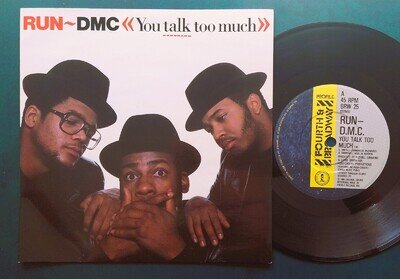 Run DMC - You Talk Too Much 1985 4th & Broadway UK 7" BRW 25 Ex Plays great