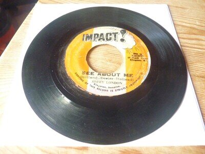 Jimmy London Jamaica reggae 7" See About Me Sad Mood plays GOOD Impact