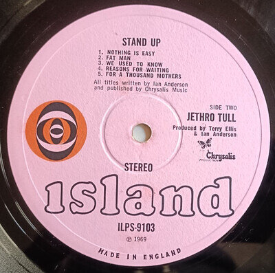 Jethro Tull LP Stand Up UK Pink Island Eyeball 1st Press WONDERFUL AUDIO