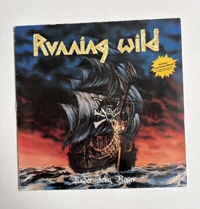 Running Wild Under Jolly Roger Vinyl Record Original 1987 German Pressing LP