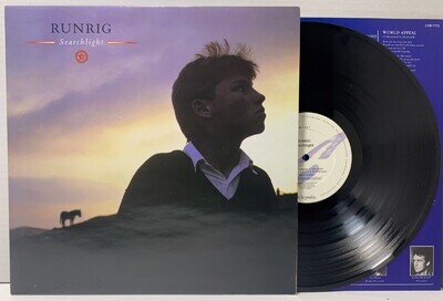 LP Runrig Searchlight CHR 1713 UK 1989 with Inner Vinyl EXCELLENT Cover EX A3/B3