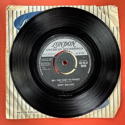 Jerry Wallace, Shutters & Boards, 7" Vinyl Single Record