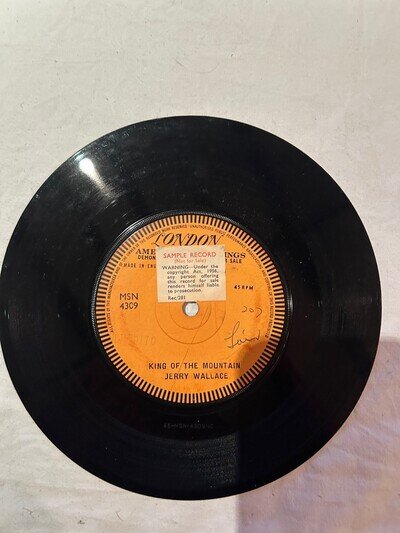 JERRY WALLACE KING OF THE MOUNTAIN VINYL RECORD RARE DEMO SAMPLE LONDON MSN 4309