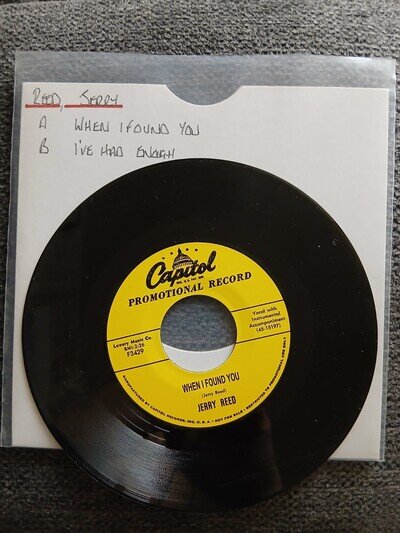 Jerry Reed - When I Found You / I've Had Enough - Capitol - F3429