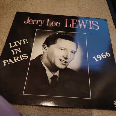 JERRY LEE LEWIS LIVE IN PARIS 1966 FRENCH PRESSED LP