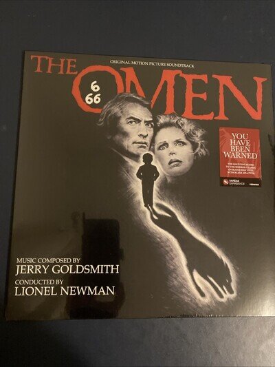 The Omen Film Soundtrack Album LP Blood Red Vinyl Splatter Jerry Goldsmith New