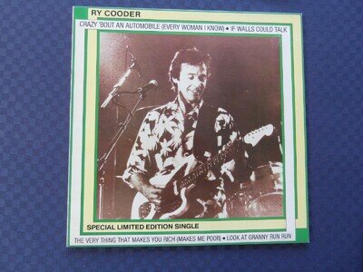 Ry Cooder 'Crazy 'Bout An Automobile'. UK 12" 4 track single from 1981.