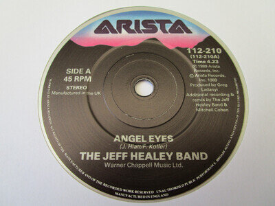 Jeff Healey Band Angel Eyes 7" Vinyl Record