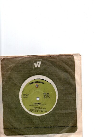 JERRY GARCIA GRATEFUL DEAD SOUTH AFRICA 45 SUGAREE / EEP HOUR