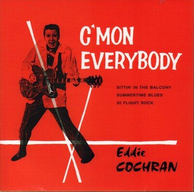 Eddie Cochran C'mon Everybody 10" vinyl UK Ikon 2022 orange vinyl in picture