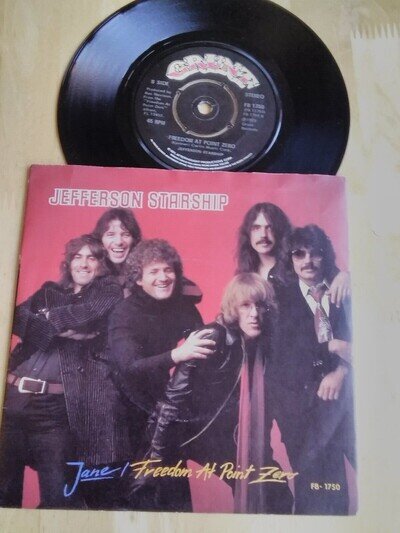 JEFFERSON STARSHIP = JANE / FREEDOM AT POINT ZERO 7" VINYL PICTURE SLEEVE