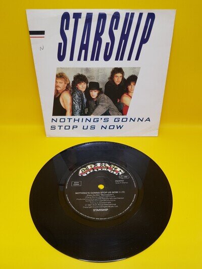 Starship Nothing's Gonna Stop Us Now 7" Vinyl Single Record 1987 Grunt Records