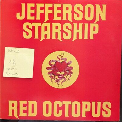Jefferson Starship Red Octopus Vinyl Record VG+/VG FTR2002 1975