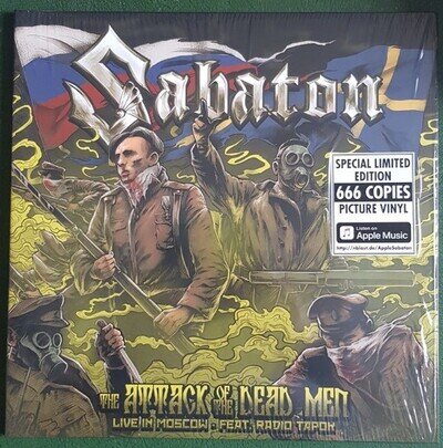 Sabaton The Attack Of The Dead Men Limited Edition Picture Disc 2020 Mint Sealed