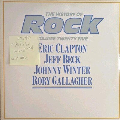 The History of Rock Eric Clapton Jeff Beck Vol 25 Vinyl Record EX/VG+ HRL025