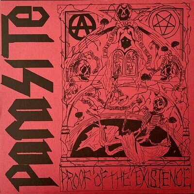 PARASITE - PROOF EXISTENCE 7” BLUE VINYL JAPAN METAL SABBAT NUNSLAUGHTER LTD 100