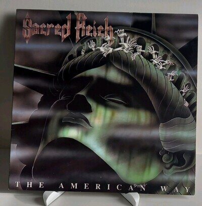 SACRED REICH -THE AMERICAN WAY- FIRST PRESS VINYL LP ROADRACER '90 EX