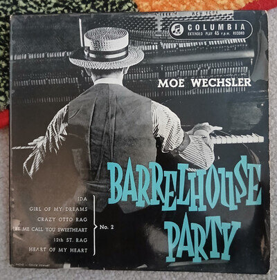 Moe Wechsler: Barrelhouse Party 45rpm EP Columbia SEG7800