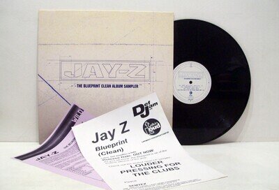 JAY-Z the blueprint (sampler) 12" PROMO w/A4 HYPE SHEETS! kanye JUST BLAZE