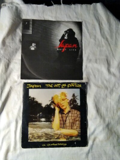 JAPAN 2 X7 INCH VINYL SINGLES HANSA/VIRGIN 1980s PICTURE SLEEVES BOTH LISTED
