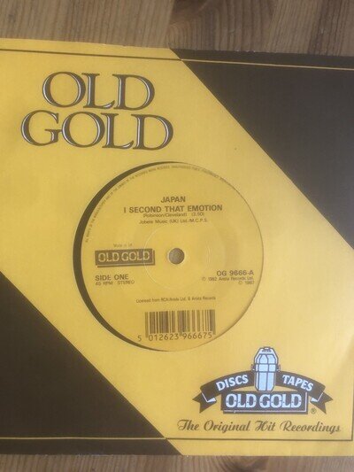 Japan N. Mint I Second That Emotion Old Gold OG 9666 1987 Life In Tokyo