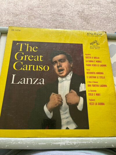 The Great Caruso Mario Lanza LP RCA Victor Stereo LSC-1127 Opera Arias Vinyl