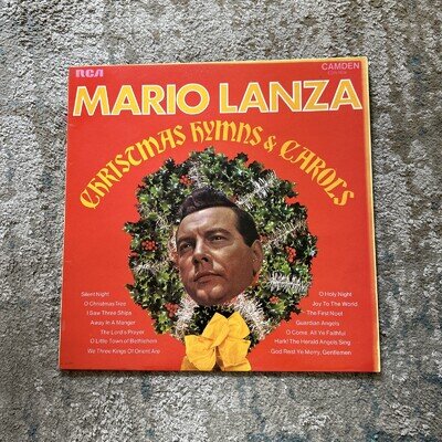 Mario Lanza Christmas Hymns & Carols Vinyl LP 1969 UK RCA Camden CDS1036 Vg+/Vg+