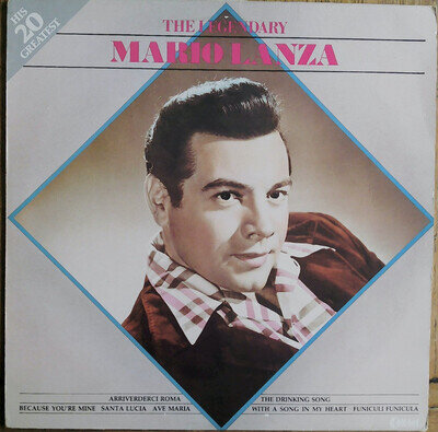 MARIO LANZA - THE LEGENDARY 1980 VINYL LP. NE 1110.