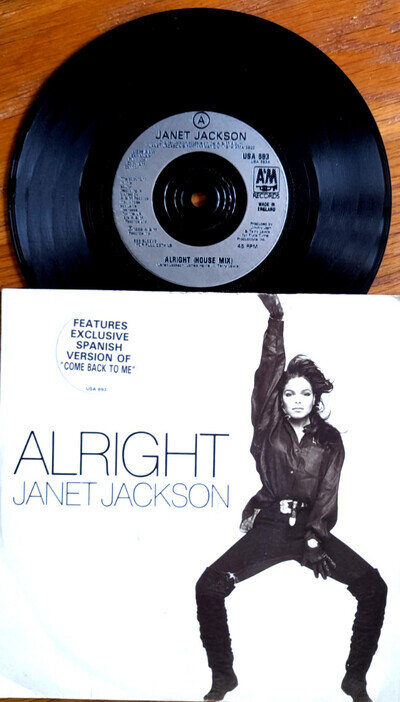 EX Janet Jackson - Alright 1989 7" VINYL 45
