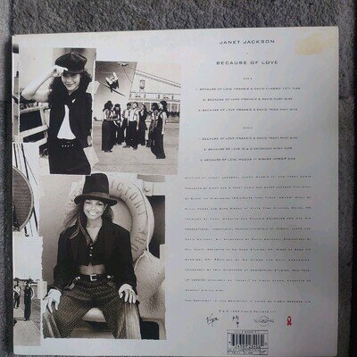 Janet Jackson - Because Of Love 12" vinyl record single