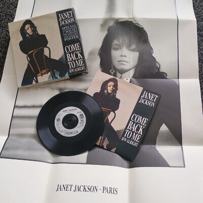 Janet Jackson Come Back To Me. Limited Edition 7" Box Set With Poster Only