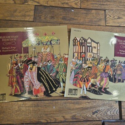 SAGA 5347 - 5348 , LP , ELIZABETHAN HERITAGE I and II Madrigals & Songs etc -