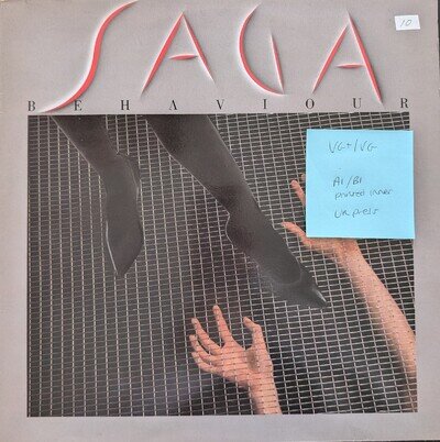 Saga Behaviour Vinyl Record VG+/VG PRT 26579 1985