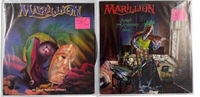 MARILLION Script For Jester's Tear Vinyl + Market Square Heroes SIGNED Vinyl LPs