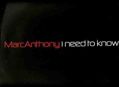 Marc Anthony - I Need To Know (12") (Very Good (VG)) - 3943124044 F5