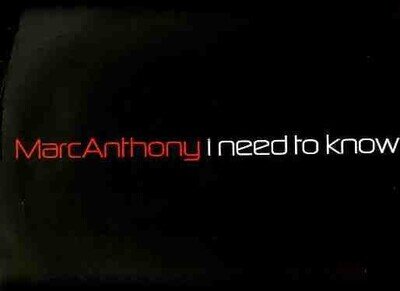 Marc Anthony - I Need To Know (VINYL)