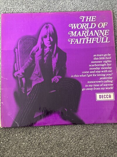 MARIANNE FAITHFULL "THE WORLD OF MARIANNE FAITHFULL" VINYL LP 1969 VG+/VG