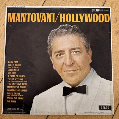 Mantovani Hollywood 12" Vinyl LP Record
