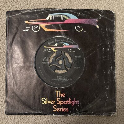 Jan and Dean ~ Surf City - 7” vinyl single - Silver Spotlight re-issue / VGC