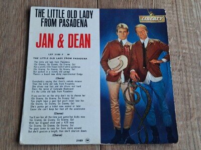 Jan & Dean – The Little Old Lady From Pasadena 7" EP 1964 France Liberty records