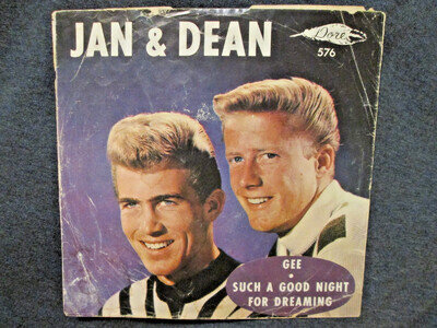 JAN & DEAN Picture Sleeve GEE Their Rarest Sleeve Surf Rock Teen w/ VG+ 45