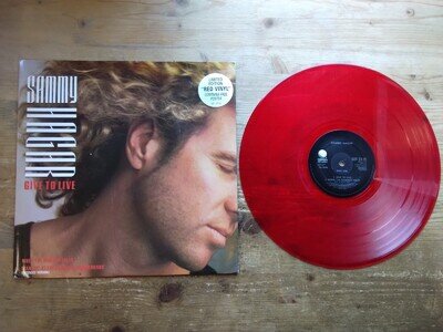 Sammy Hagar Give To Live Excellent 12" Single RED Vinyl Record GEF23T & Poster
