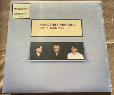 Manic Street Preachers - Everything Must Go. New/sealed. Ltd HMV blue vinyl .