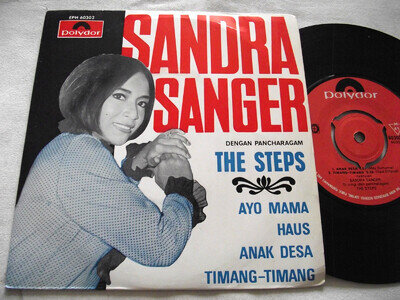 SANDRA SANGER Dengan THE STEPS ~ AYO MAMA ** 1968 Singapore POLYDOR 7" EP