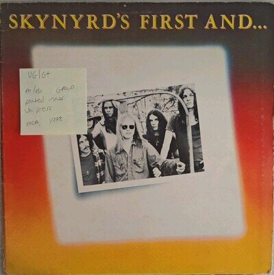 Lynyrd Skynyrd Skynyrd's First And Last Vinyl Record VG/G+ MCG3529 1978