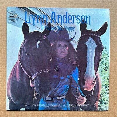 LYNN ANDERSON IT MAKES YOU HAPPY LP 1974 - nice clean record - punch hole USA
